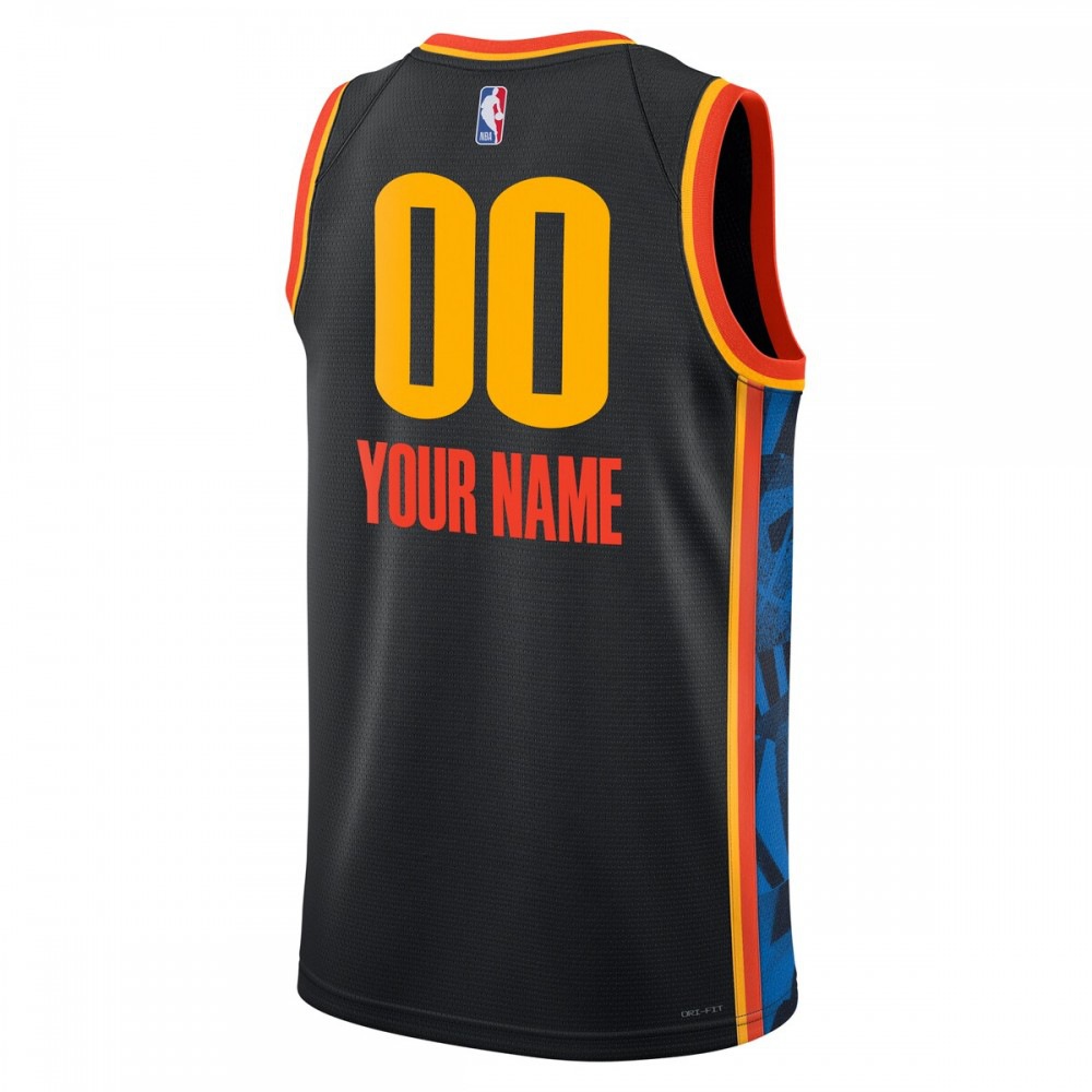 Oklahoma City Thunder Unisex 2024/25 Custom Swingman Jersey - City Edition - Black-Pro Kit Vault | Brand New 26/27 Sports Jerseys